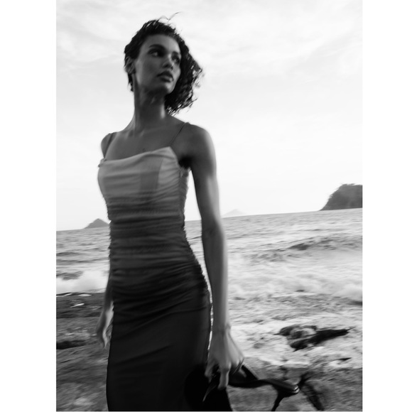 Zara PRINT DRESS WITH TULLE - Picture 15 of 16